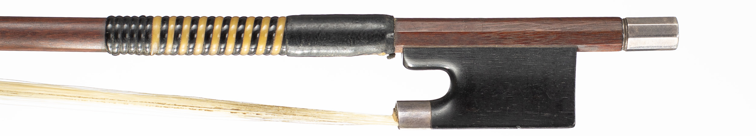 A silver-mounted viola bow by W. E. Hill & Sons, London, circa 1920 — frog