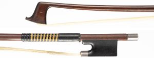 A silver-mounted viola bow by W. E. Hill & Sons, London, circa 1920 — head and frog