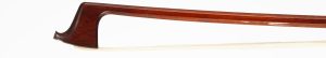 A gold-mounted presentation violin bow by Malcolm Taylor, England, 1981 — head and frog