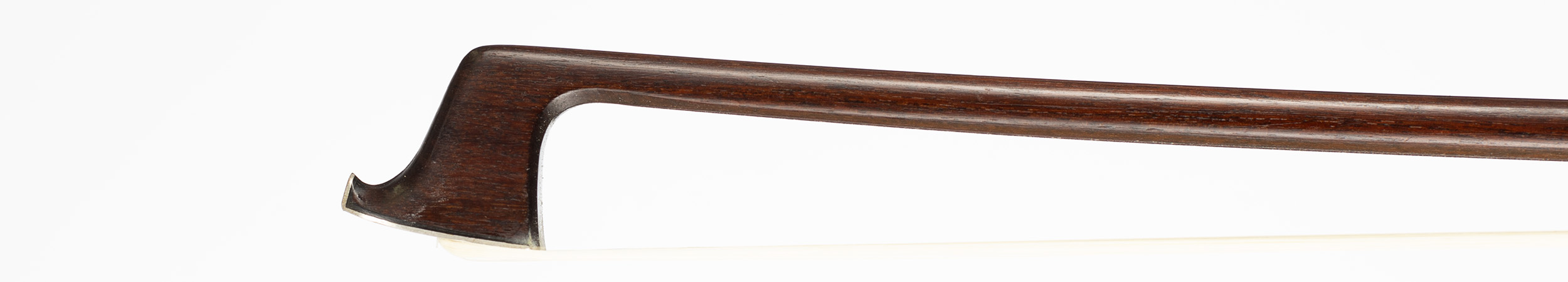 A silver-mounted violin bow by Malcolm Taylor, England, circa 1990 — head