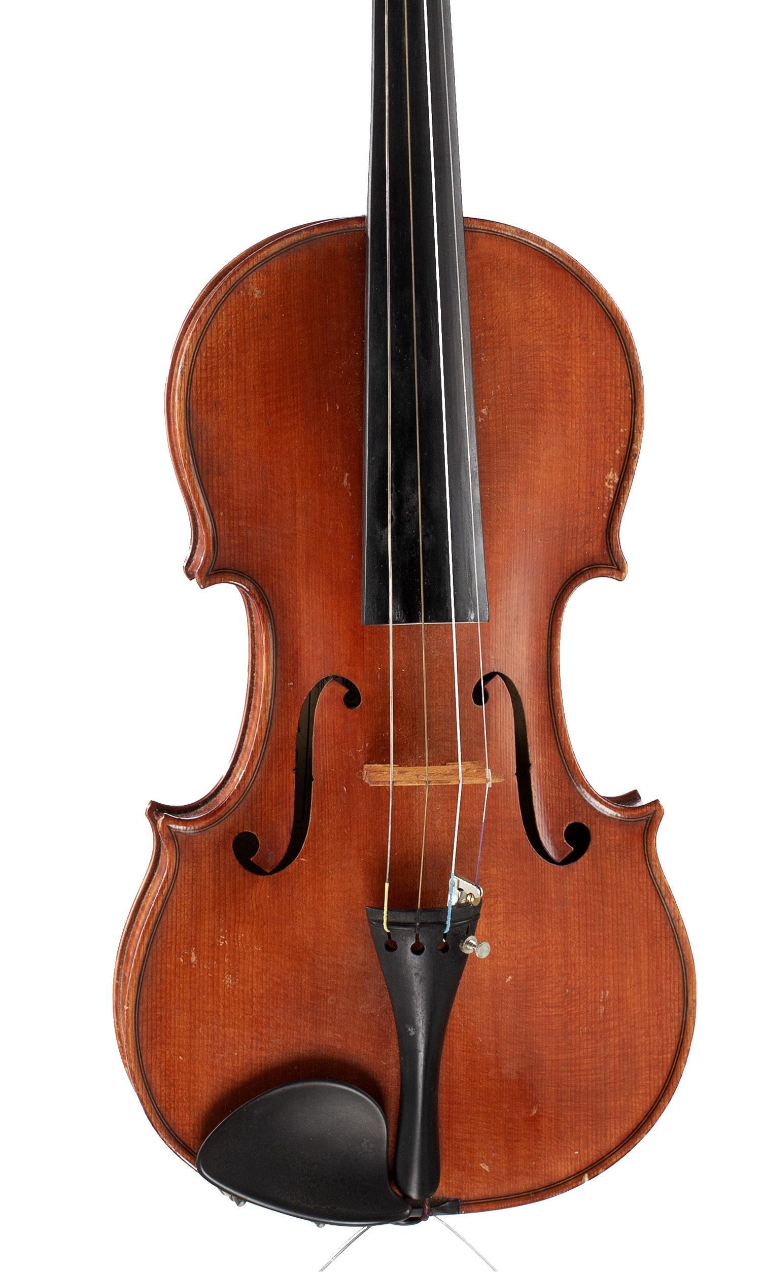 A violin by Louis Milton, 1925 — angled view, 10°