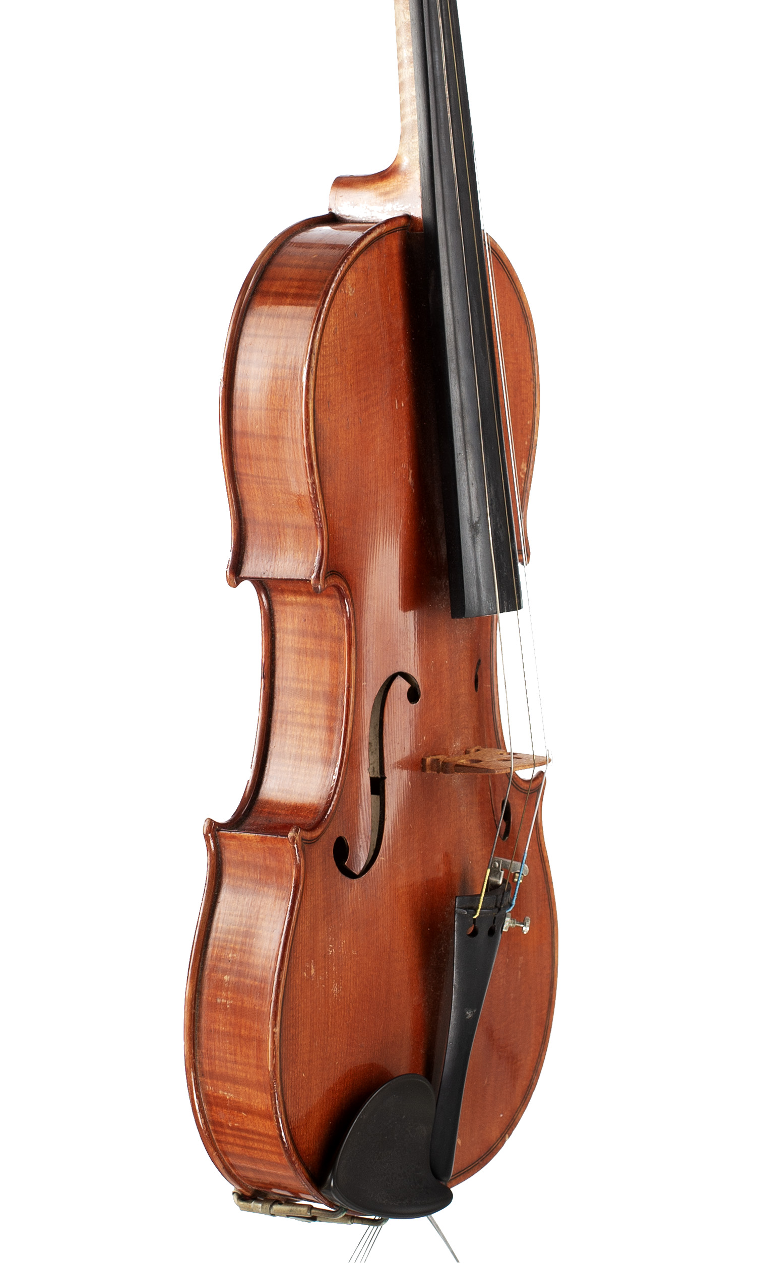 A violin by Louis Milton, 1925 — angled view, 60°