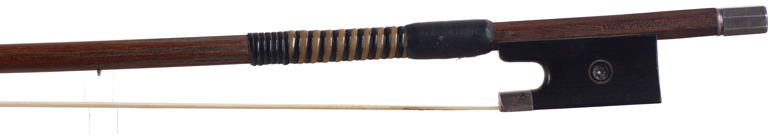 A silver-mounted violin bow by Eugène Sartory, Paris, circa 1910 — frog
