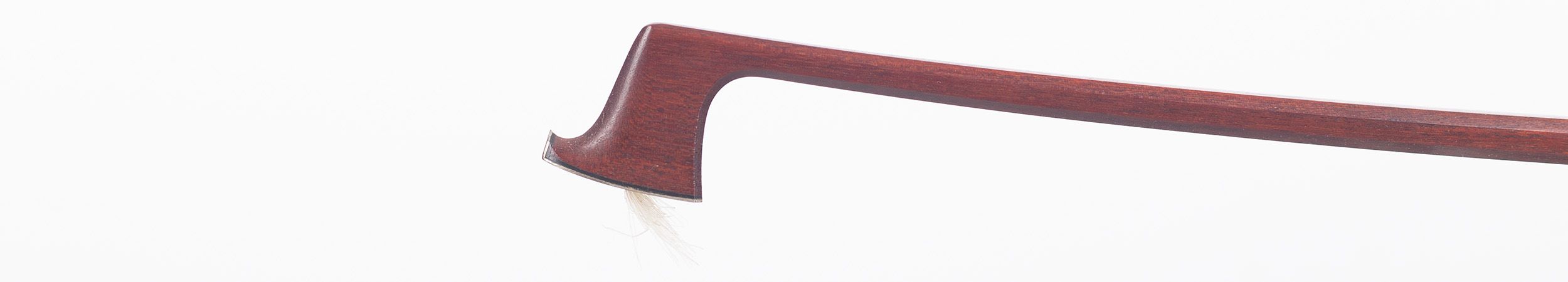 A silver-mounted violin bow by Brian Alvey, London — head