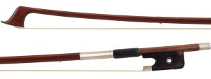 A silver-mounted cello bow by Horst Schicker, Germany — head and frog