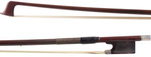 A silver-mounted violin bow by Heinz Dölling, Germany — head and frog
