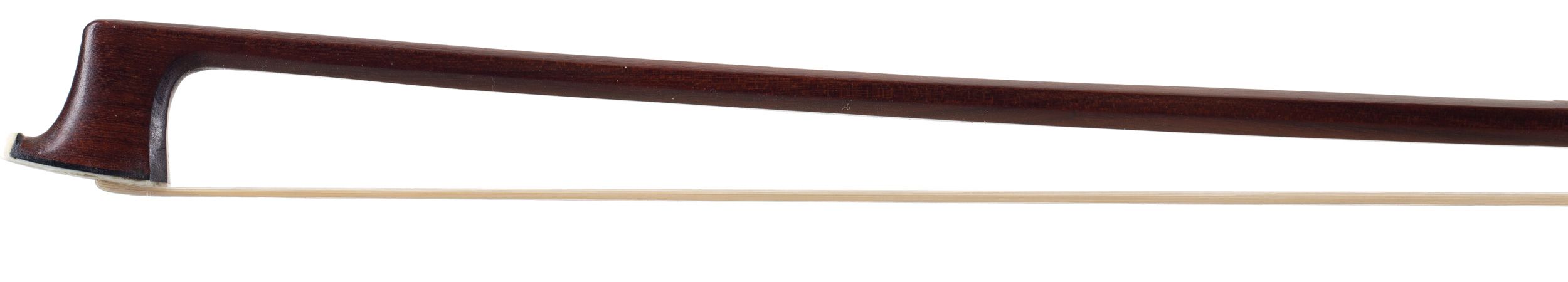 A silver-mounted violin bow by John Dodd, England — head