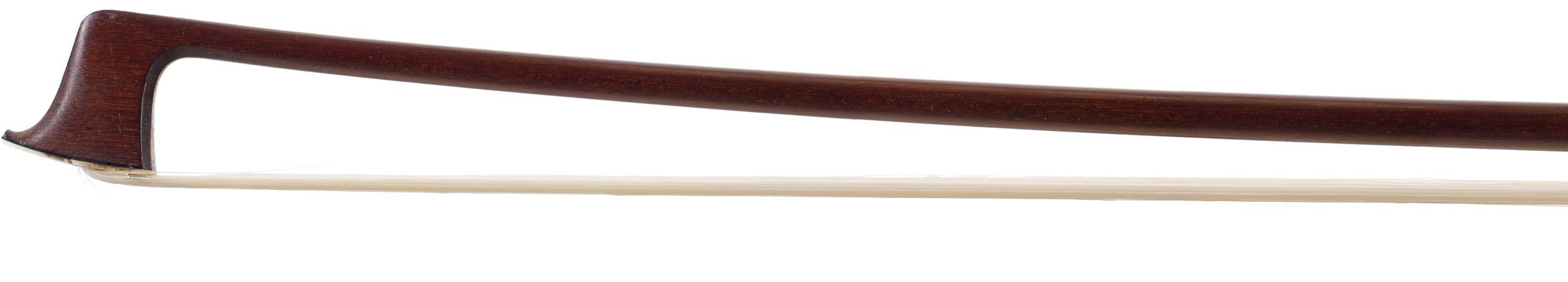 A silver-mounted violin bow by H. R. Pfretzschner, Germany — head