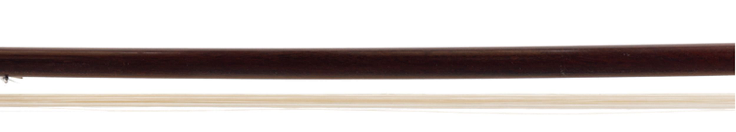 A silver-mounted violin bow by W. E. Hill & Sons, London — frog