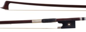 A silver-mounted violin bow by Kurt Dölling, Germany — head and frog