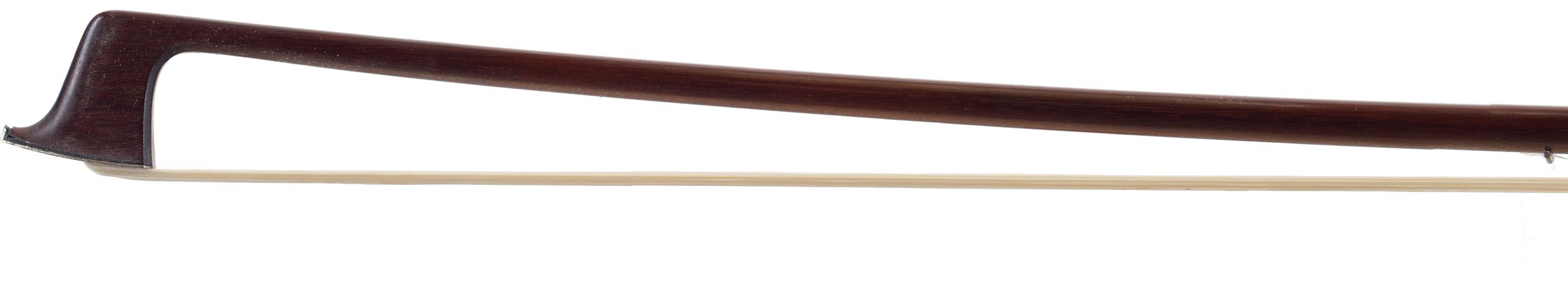 A silver-mounted violin bow by W. E. Hill & Sons, London — head