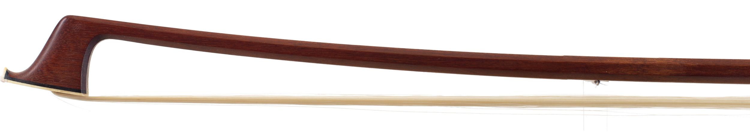 A nickel-mounted cello bow by Albert Nürnberger, Germany — head