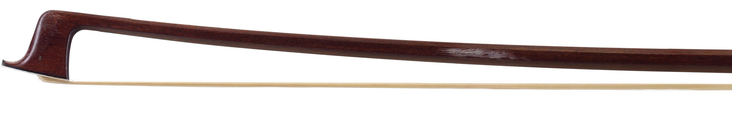 A silver-mounted violin bow by B. Tunnicliffe, England — head
