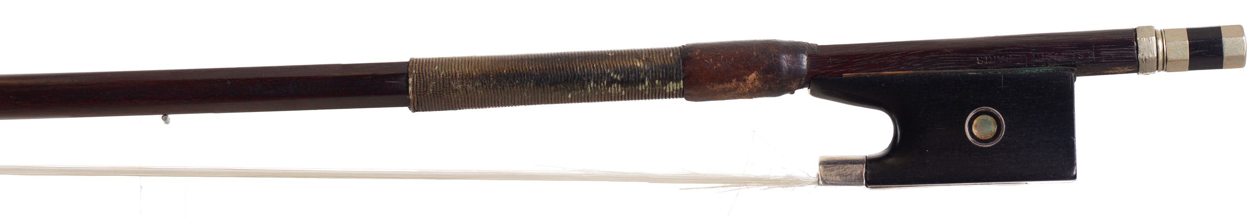 A silver-mounted violin bow by Eugène Sartory, Paris — frog