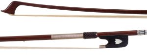 A silver-mounted violin bow by E. W. Zöphel, Germany — head and frog