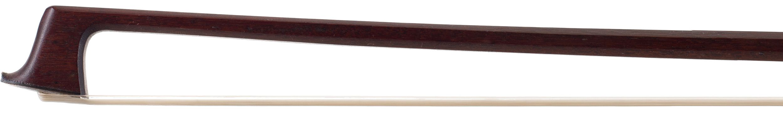 A silver-mounted violin bow by A. R. Bultitude, England — head