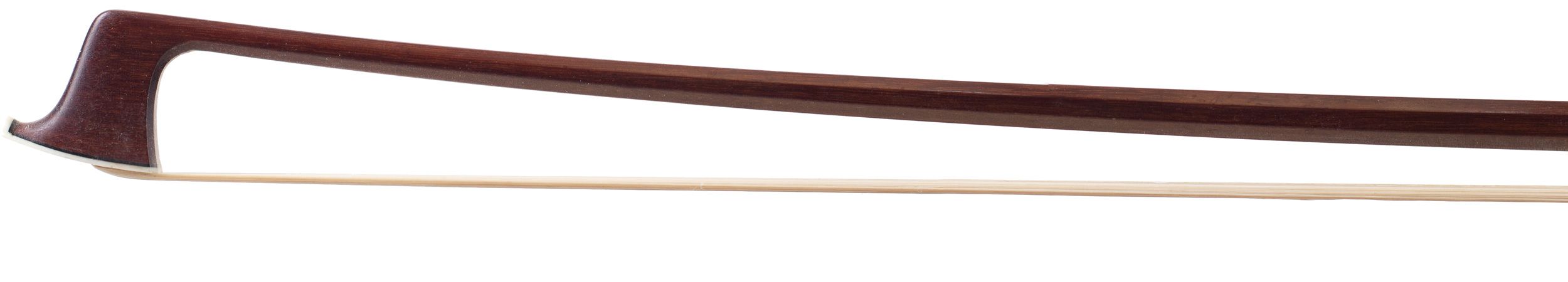 A silver-mounted violin bow by August Rau, Germany — head