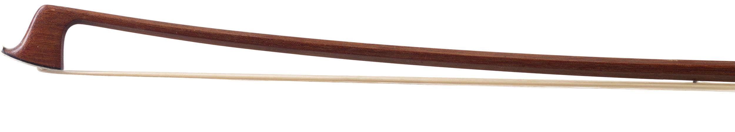 A silver-mounted violin bow by August Rau, Germany — head