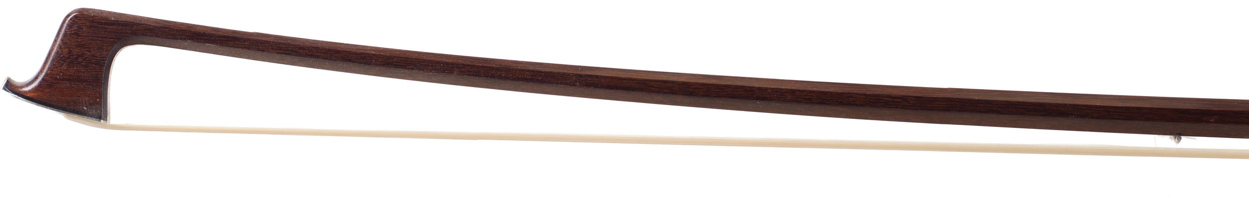 A silver-mounted violin bow by Garner Wilson, England — head