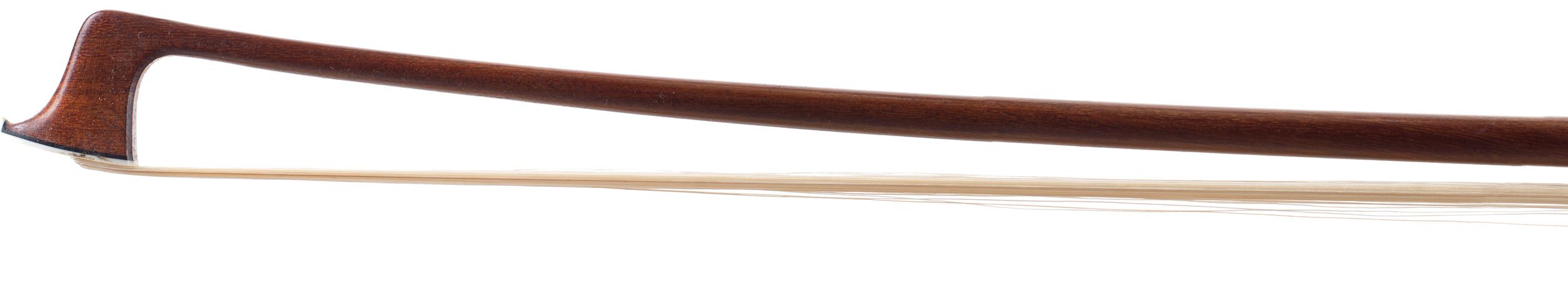 A silver-mounted violin bow by Francois Lotte, France — head