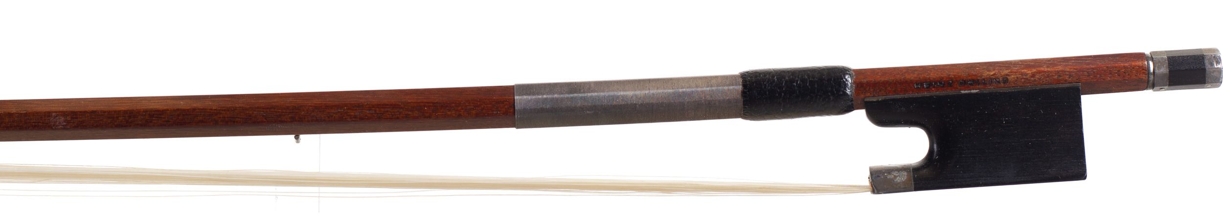A silver-mounted violin bow by Heinz Dölling, Germany — frog