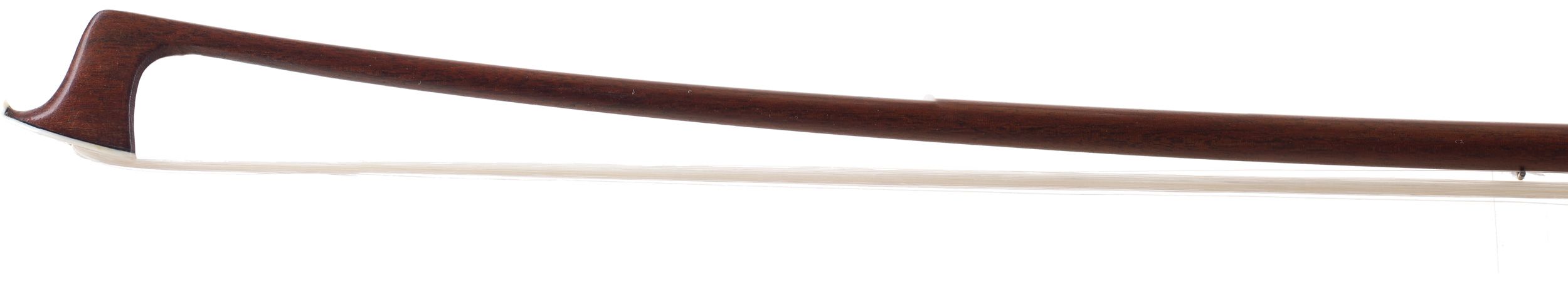 A silver-mounted violin bow by François Lotte, France — head