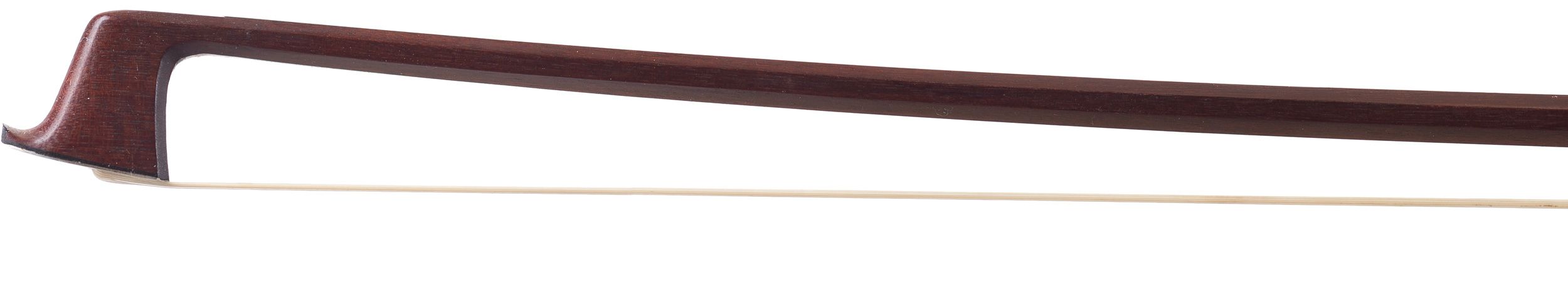 A silver-mounted violin bow by Thomas Porter, England — head
