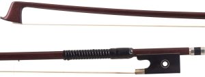A silver-mounted violin bow by Thomas Porter, England — head and frog