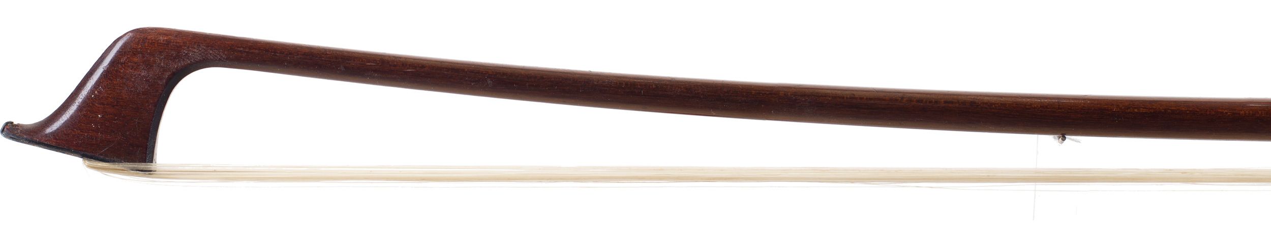 A silver-mounted cello bow by W. E. Hill & Sons, England — head