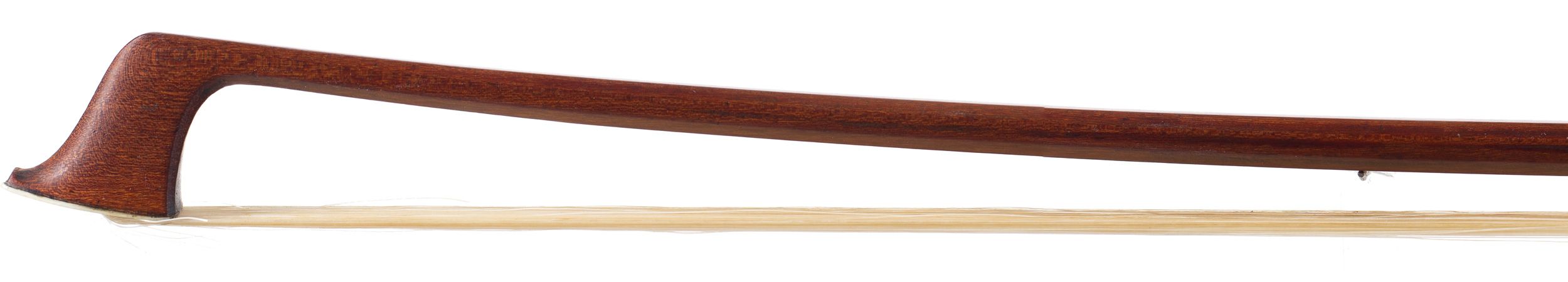 A silver-mounted cello bow by Hart & Sons, England — head