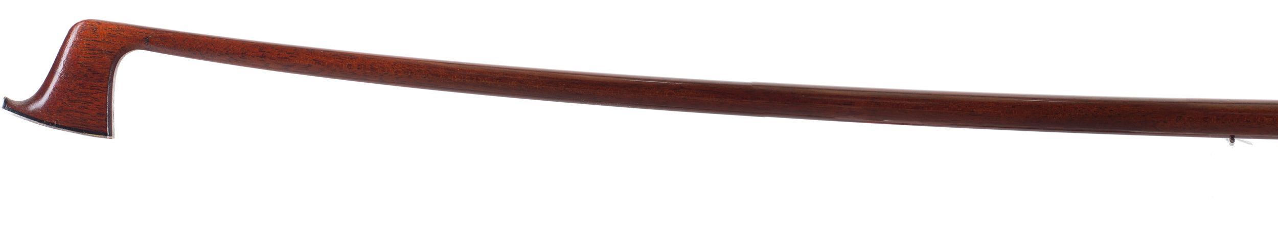 A silver-mounted violin bow by W. E. Hill & Sons, England — head