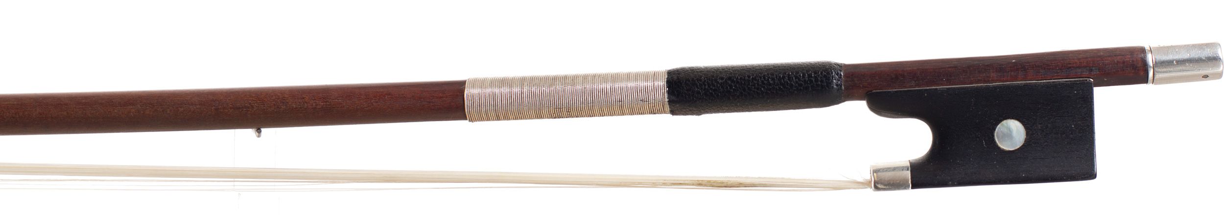 A silver-mounted violin bow by Eugène Sartory, Paris — frog