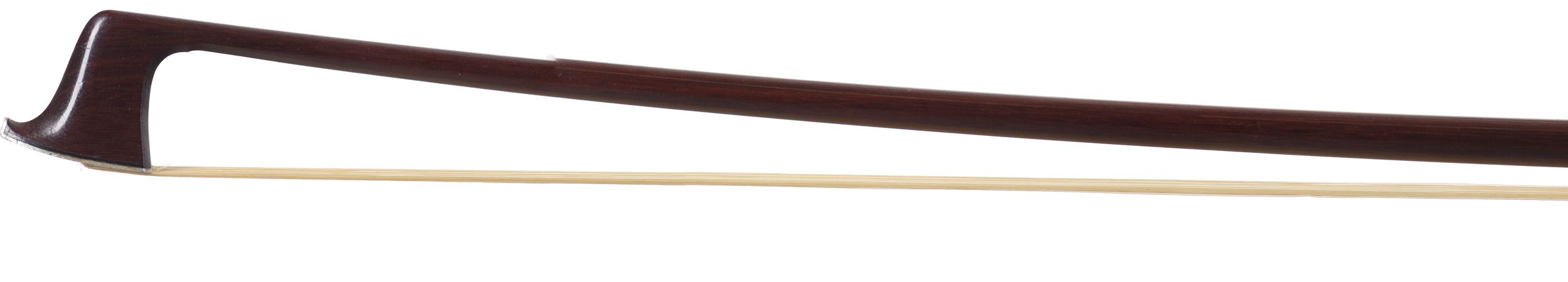 A silver-mounted violin bow by W. E. Hill & Sons, London — head
