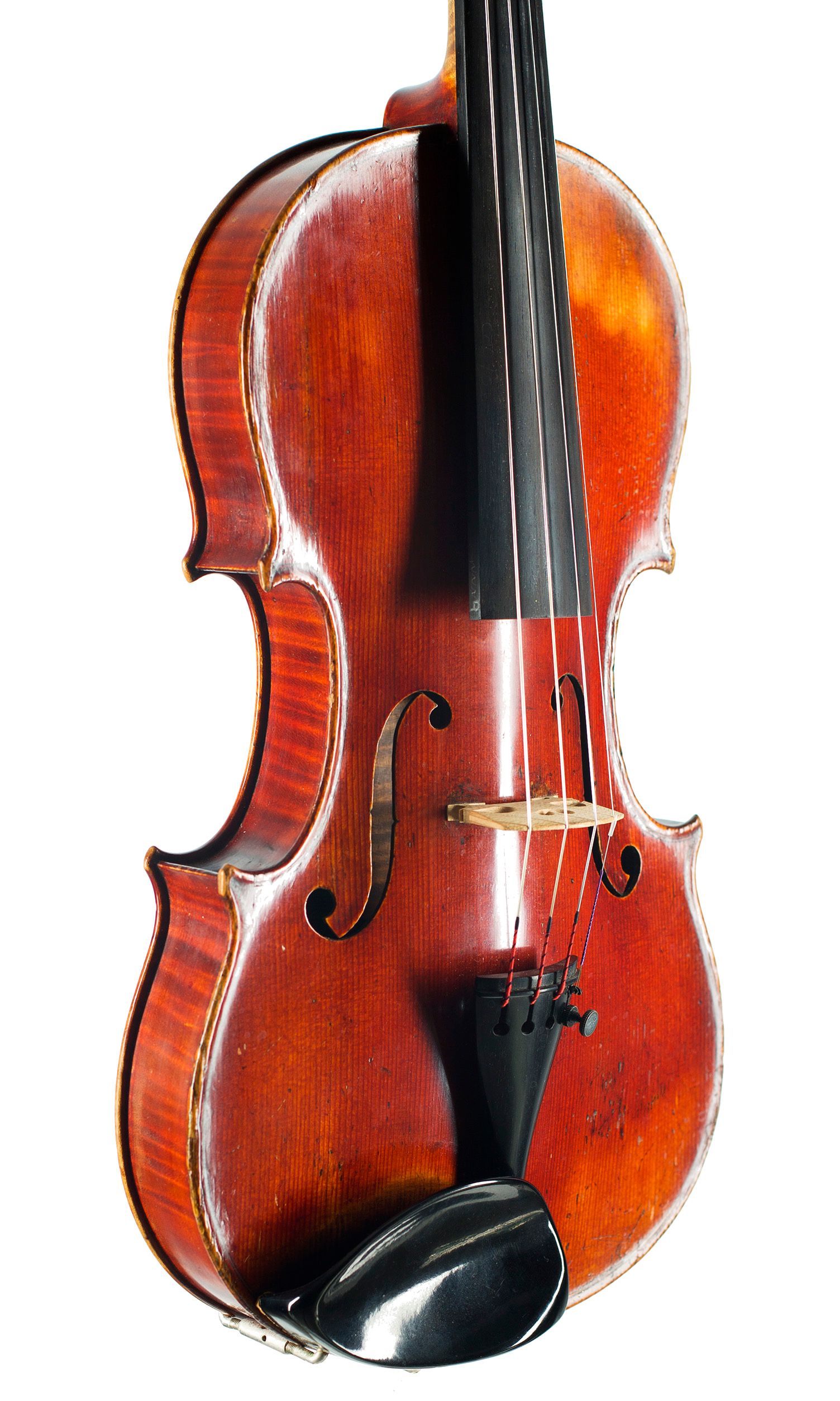 Violin, Workshop of Bernardel, France, circa 1870 — angled view, 40°