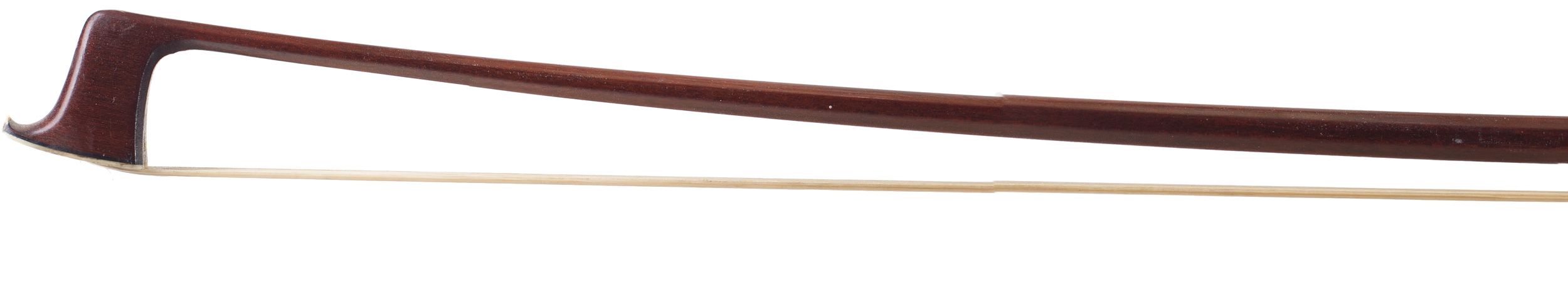A silver-mounted violin bow by Albin Hums, Germany — head