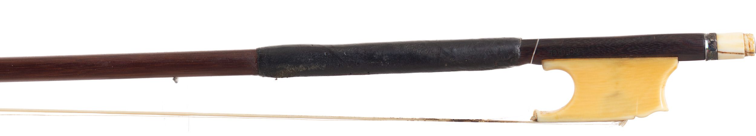An ivory-mounted violin bow by John Dodd, England — frog