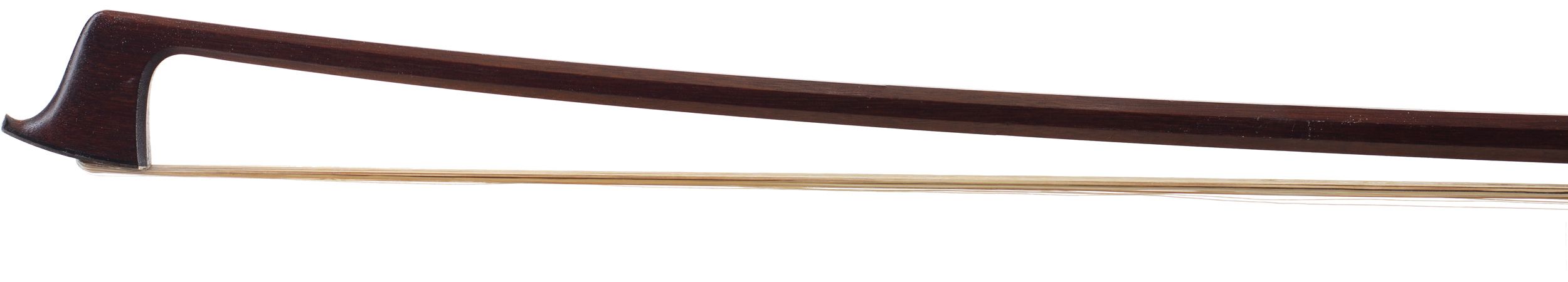 A silver-mounted violin bow by W. E. Hill & Sons, England — head