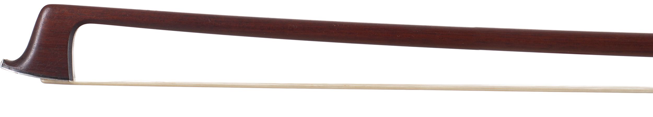 A silver-mounted violin bow by W. E. Hill and Sons, London — head