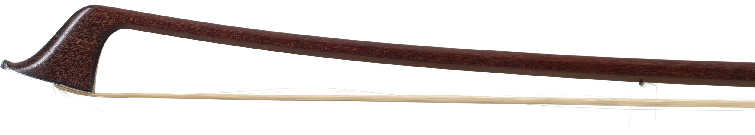 A silver and tortoiseshell-mounted cello bow by W. E. Hill & Sons, England — head