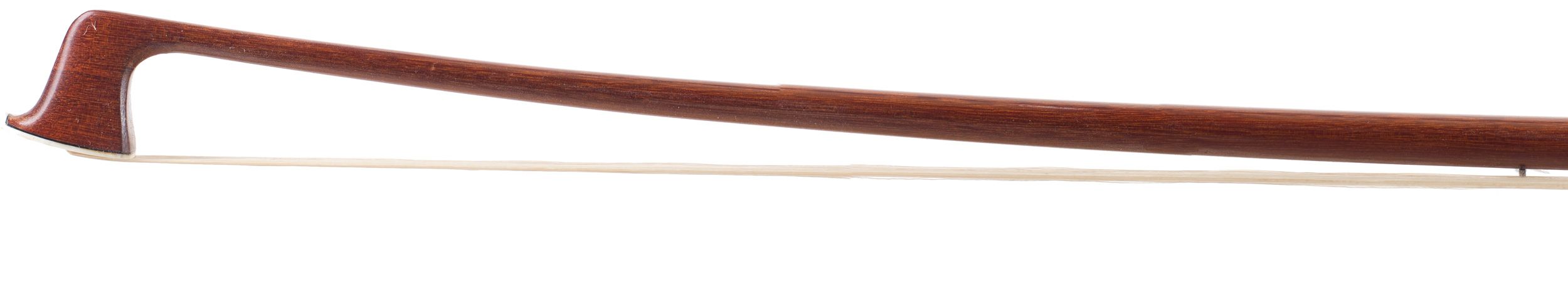 A silver-mounted violin bow by F. Chalupetzky — head