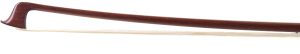 A nickel-mounted violin bow by W. A. Pfretzschner, Germany — head and frog