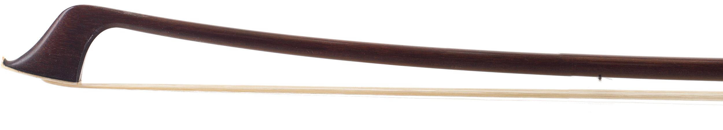 A silver-mounted cello bow by François Nicolas Voirin, France — head