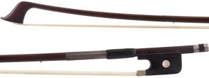 A silver-mounted cello bow by François Nicolas Voirin, France — head and frog
