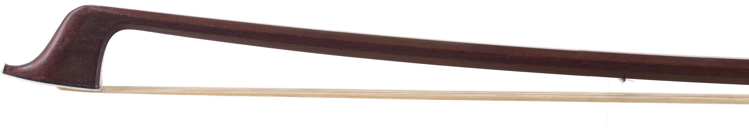 A silver-mounted cello bow by Karel Van der Meer, Amsterdam — head