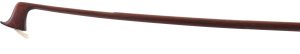 A nickel-mounted violin bow by W. A. Pfretzschner, Germany — head and frog
