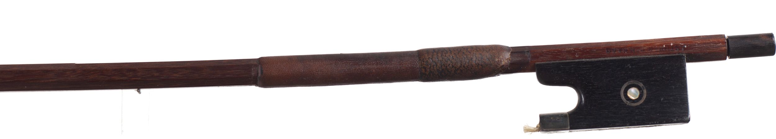 A silver-mounted violin bow by J. Stüber, The Hague — frog