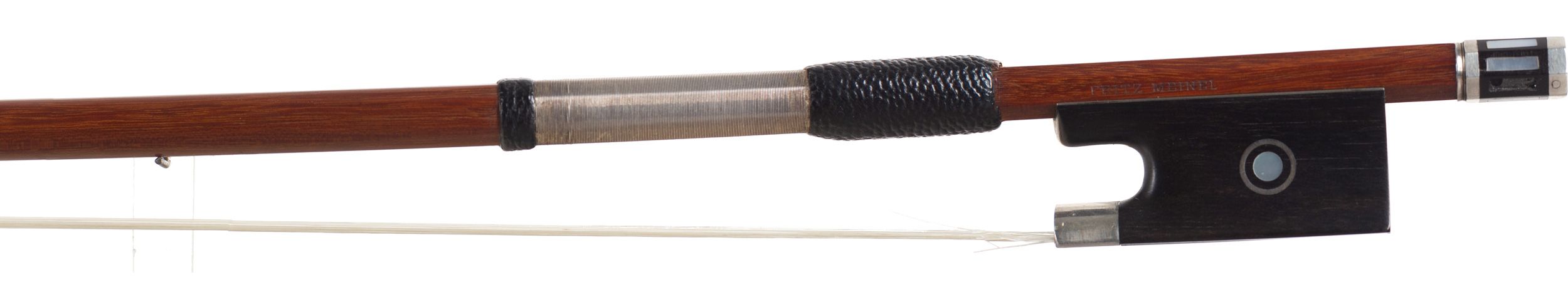 A silver-mounted bow by Fritz Meinel, Germany — frog