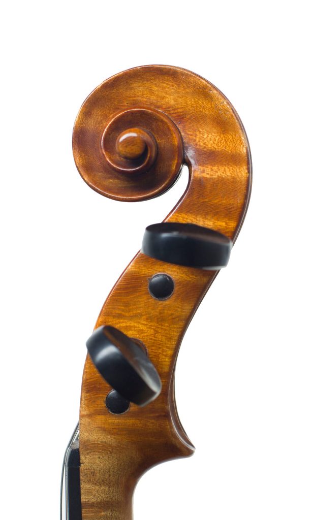 Violin by Joseph Wade, Leeds, 1885 — scroll