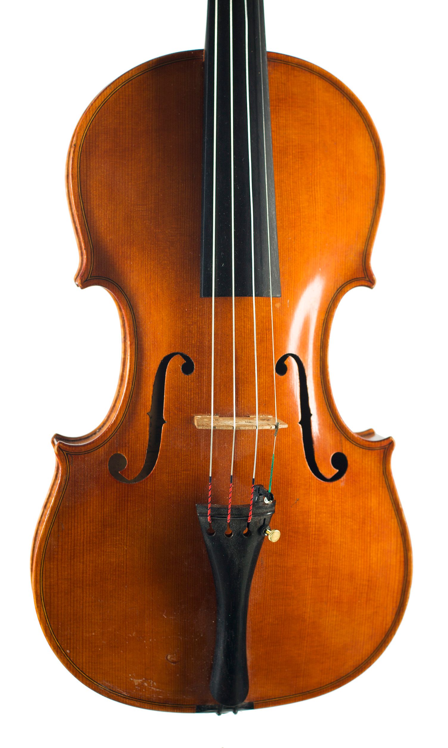 Violin by Joseph Wade, Leeds, 1885 — angled view, 10°