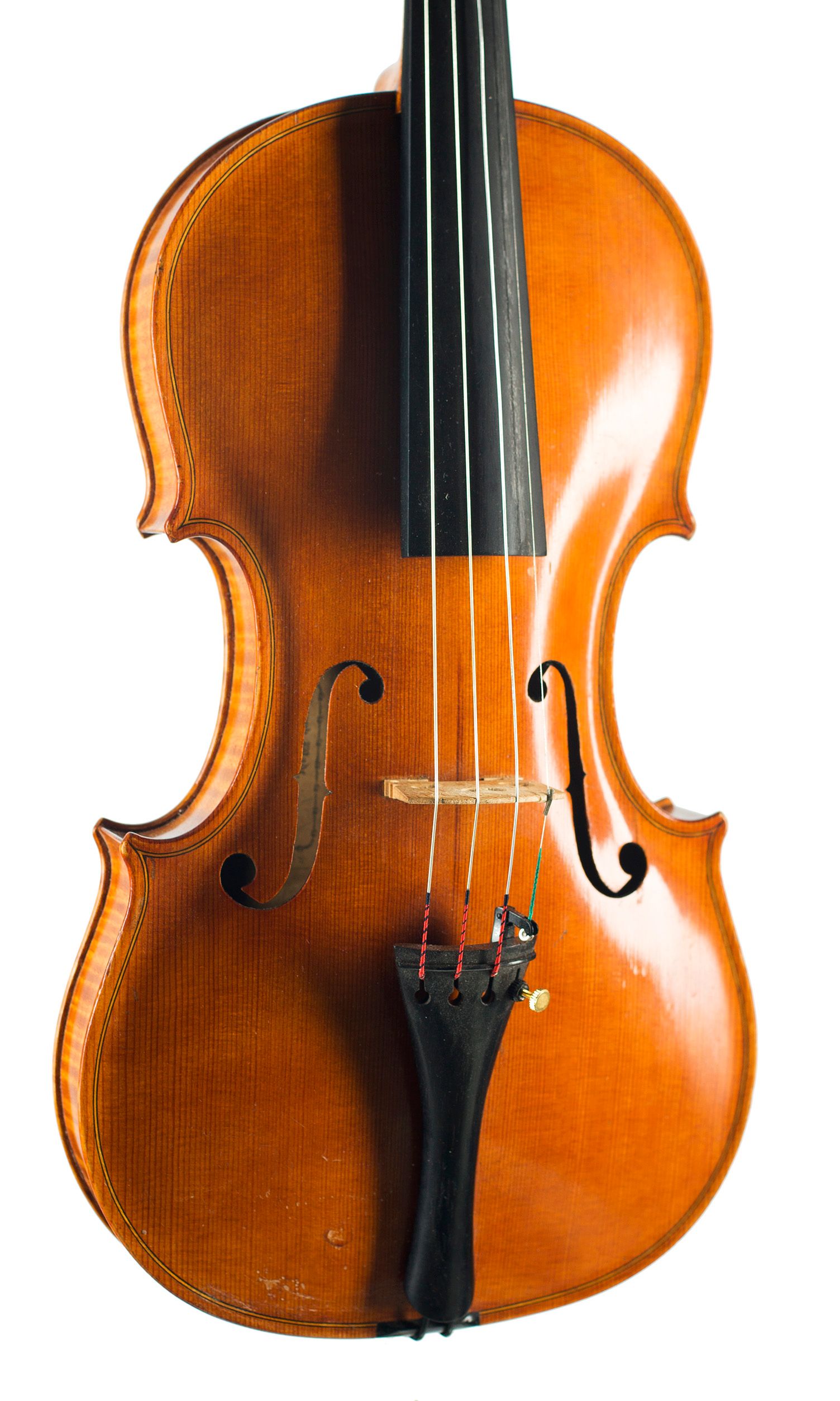 Violin by Joseph Wade, Leeds, 1885 — angled view, 20°